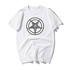 Готическая пентаграмма, оккультный сатана, мужские топы, футболка, Забавный дизайн, белая футболка для мужчин, Рождество, на заказ, рубашка, Прямая поставка