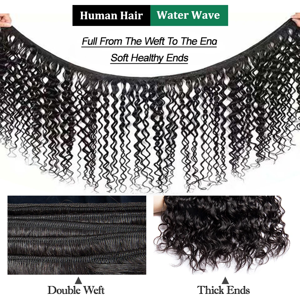 Пупряди волос Девы с фронтальной HD-кружевом 3 4 волнистые 30 дюймов пупряди