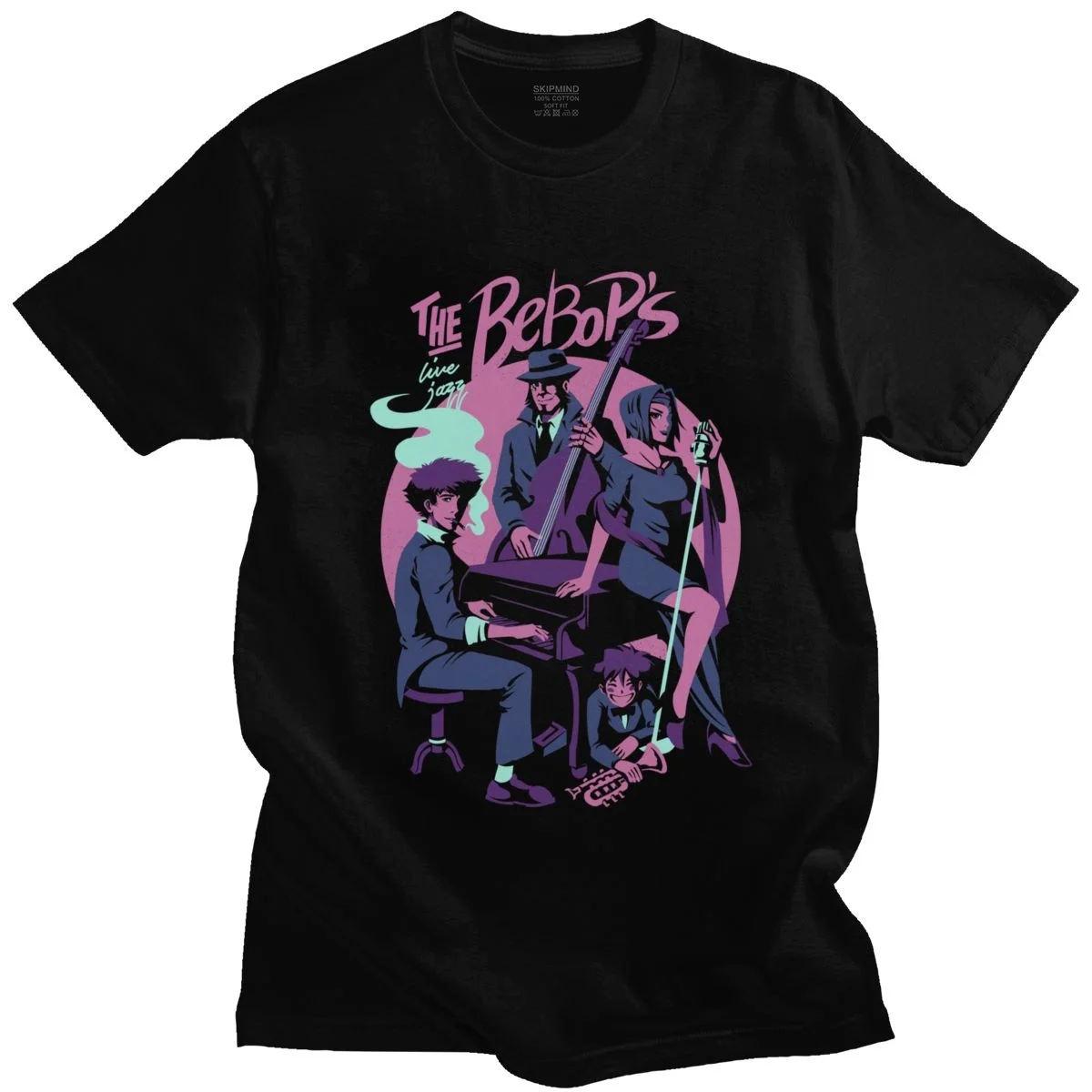

Cowboy Bebops T-Shirts for Men The Cowboy Bebops Club Short Sleeve 2020 Fashion Tees 100% Cotton Clothes Anime Manga T Shirts