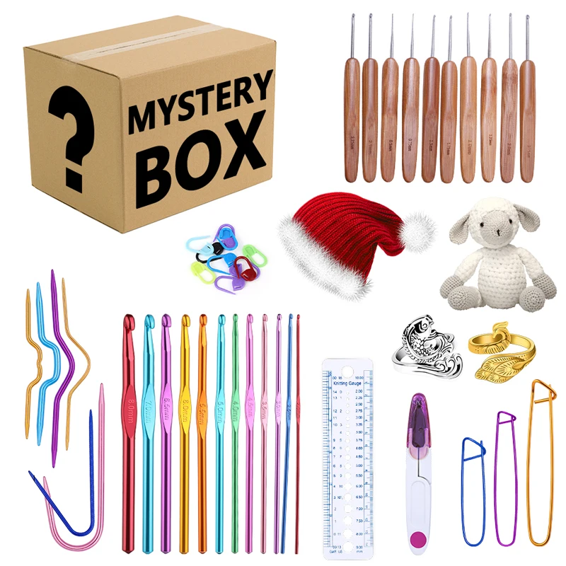 

100% Get Hand Knitting Crochet Tools or Accessories Mystery Box Surprise Practical Gift Random Item for DIY Craft