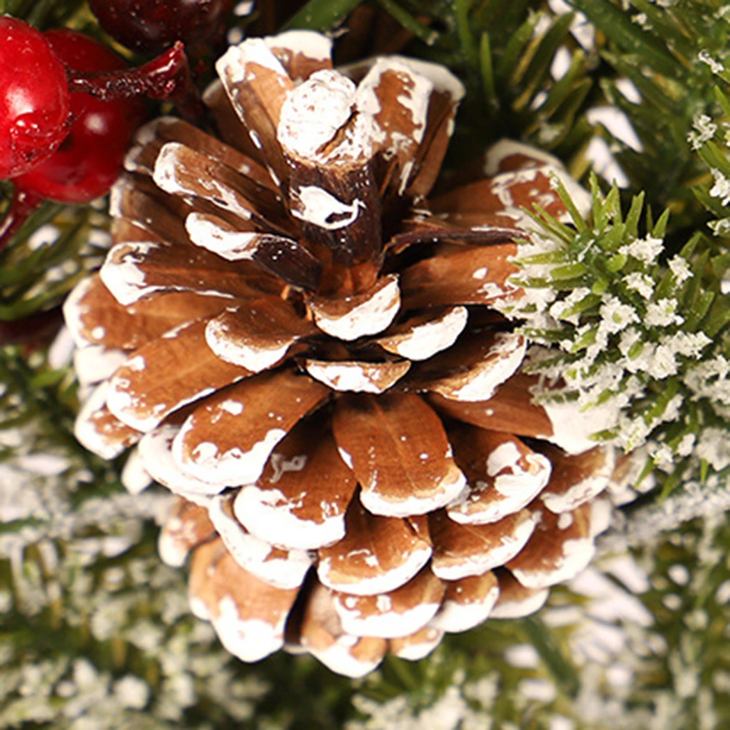 Рождественский венок из СОСНОВЫХ ШИШЕК 40 см реквизит для гирлянд подвесная