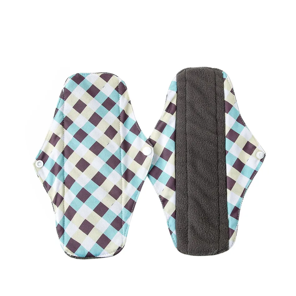 Washable Resuable Sanitary Pads Bamboo Cloth Reusable Serviette Hygienique Cartoon Print Women Menstrual Size S M L | Красота и