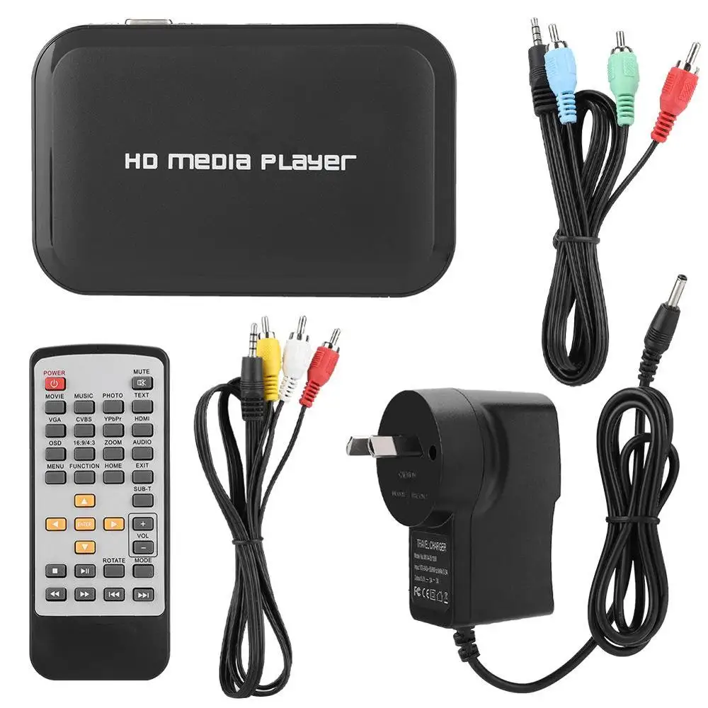 AU 1080P мультимедийный плеер Full HD медиаплеер AV VGA HDMI интерфейсы для выставочных залов, отелей, рекламных компаний и т. Д - Цвет: AU