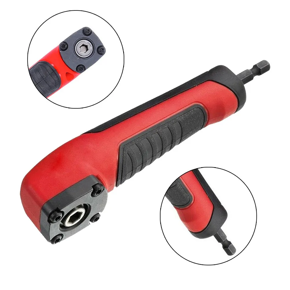 

New 90 Degree Hex Drill Bit Socket Holder Adaptor 1/4\" Extension Driver Screwdriver Electric Drill Power Accessories