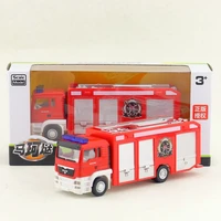 high simulation 164 alloy engineering vehicles man fire truck transport car toy free shipping childrens gifts