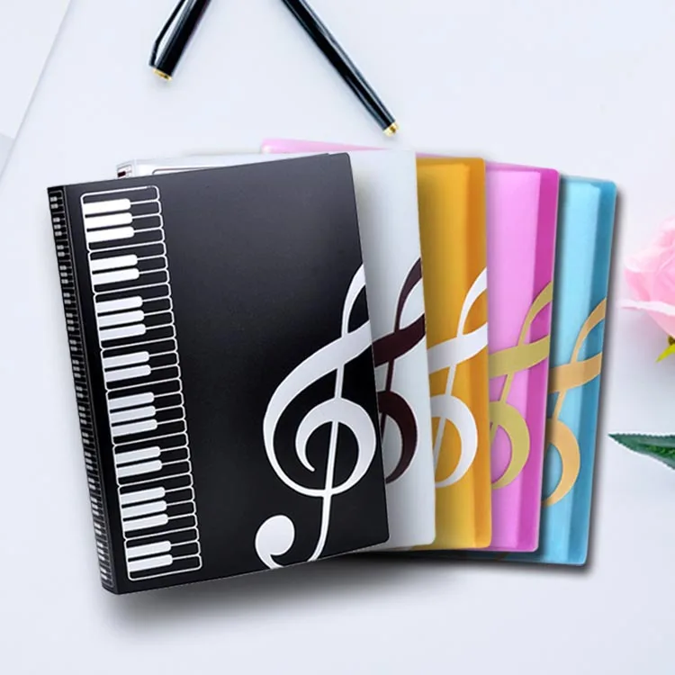 1 шт., креативные материалы для обучения музыки формата А4, 40-слойная папка для записи музыки на фортепиано, модная школьная музыкальная обуч... от AliExpress WW
