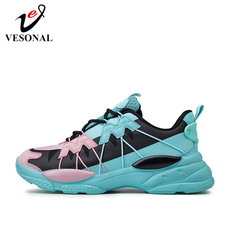 VESONAL 2020 весенние удобные хип-хоп кроссовки мужская обувь Повседневная дышащая