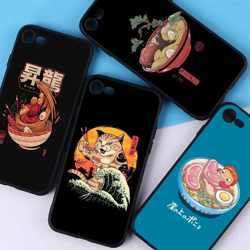 

YNDFCNB reat Ramen Wave Japan Phone Case for iphone 13 11 12 pro XS MAX 8 7 6 6S Plus X 5S SE 2020 XR cover