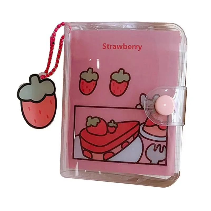 

Mini Fruit Flower 3 Hole Notebook Loose Leaf Binder Planner Transparent Journal