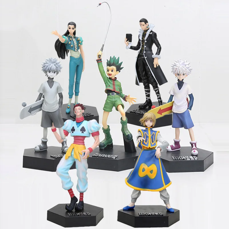 Модель Hunter X Gon Freecss Killua Zoldyck ПВХ экшн Фигурки игрушки Irumi Zorudikku Kurapika curarpikt Hisoka hyskoa