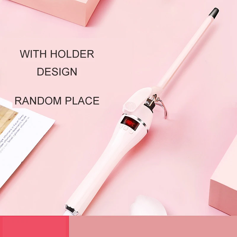 New Arrival 9mm Curling Iron LCD Screen Wool Ceramic Teddy Superfine Perm Hairdressing Tools Hair Rollers Curlers | Красота и