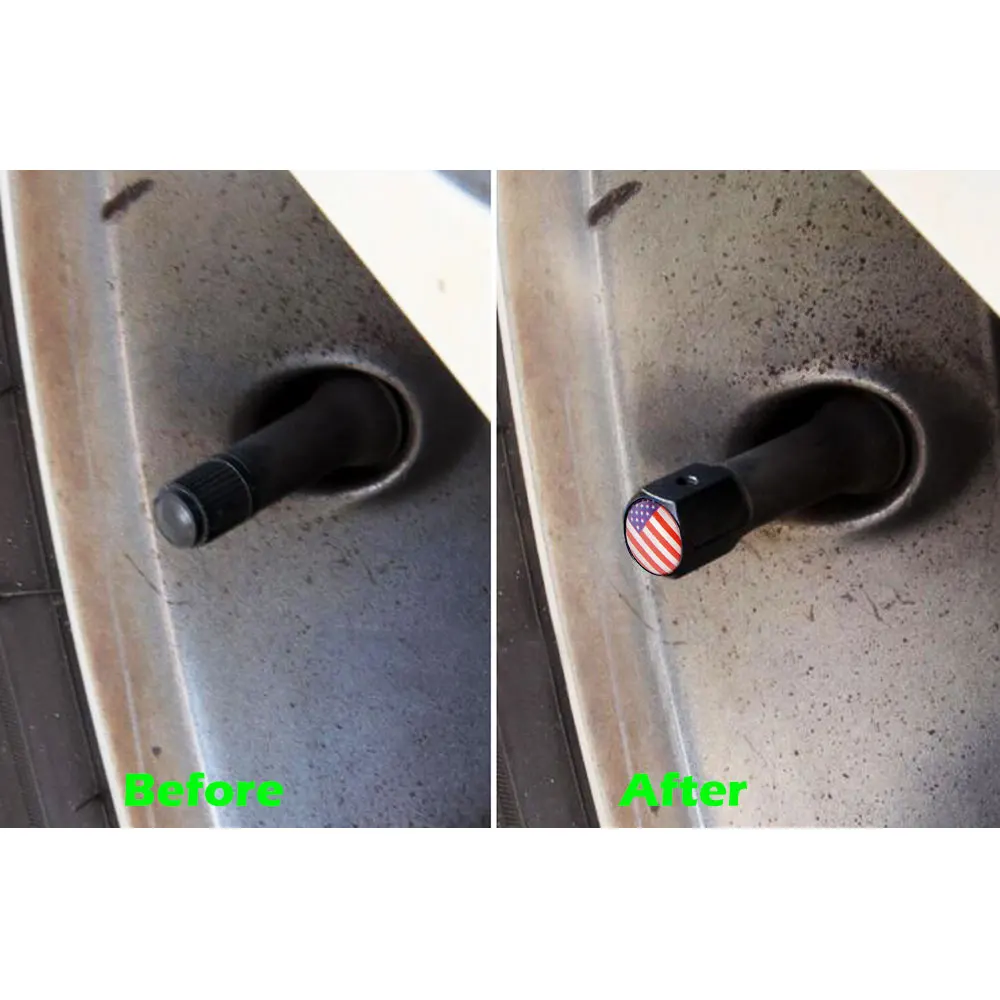 DSYCAR 4 шт./компл. флаг США Стиль велосипед мотоцикл шток клапана шины автомобиля