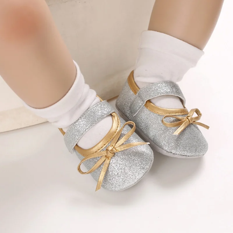 

Spring Baby Girl Cotton Casual Bow Shoes First Walkers Newborn Cute Non-slip Soft Soled Walking Shoes