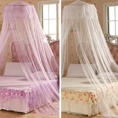 House Bedding Decor Summer Sweet Style Round Bed Canopy Dome Mosquito Net Princess Students for Bedroom | Дом и сад