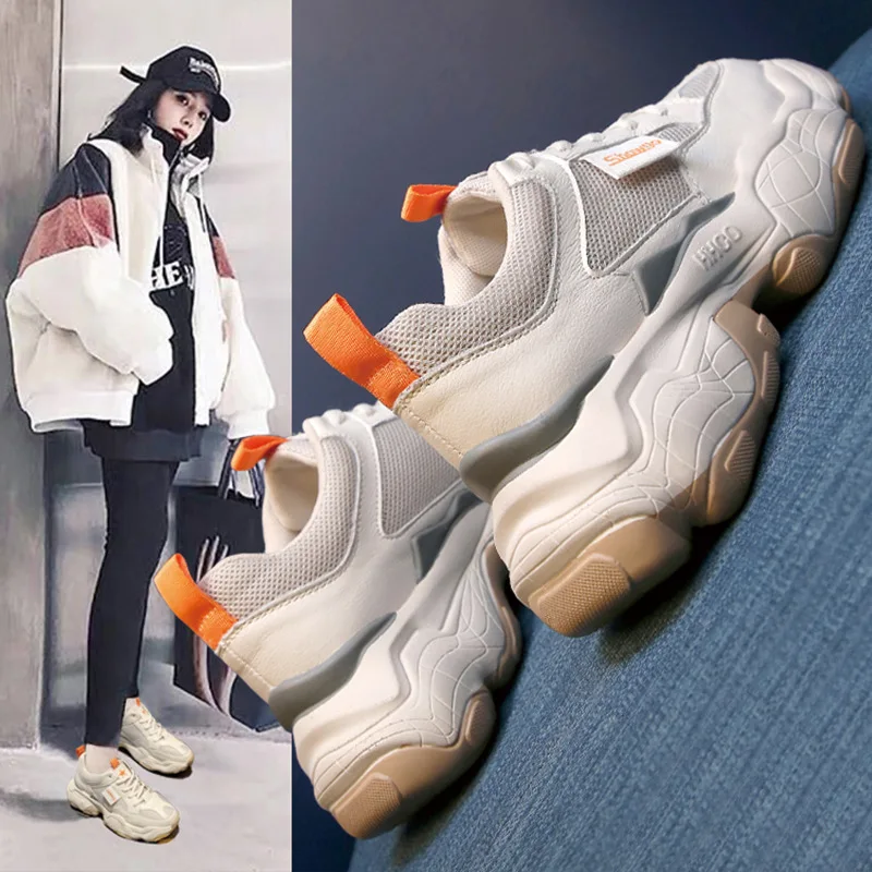 Женские кроссовки на платформе Fujin Повседневные Удобные chaussures femme | Обувь