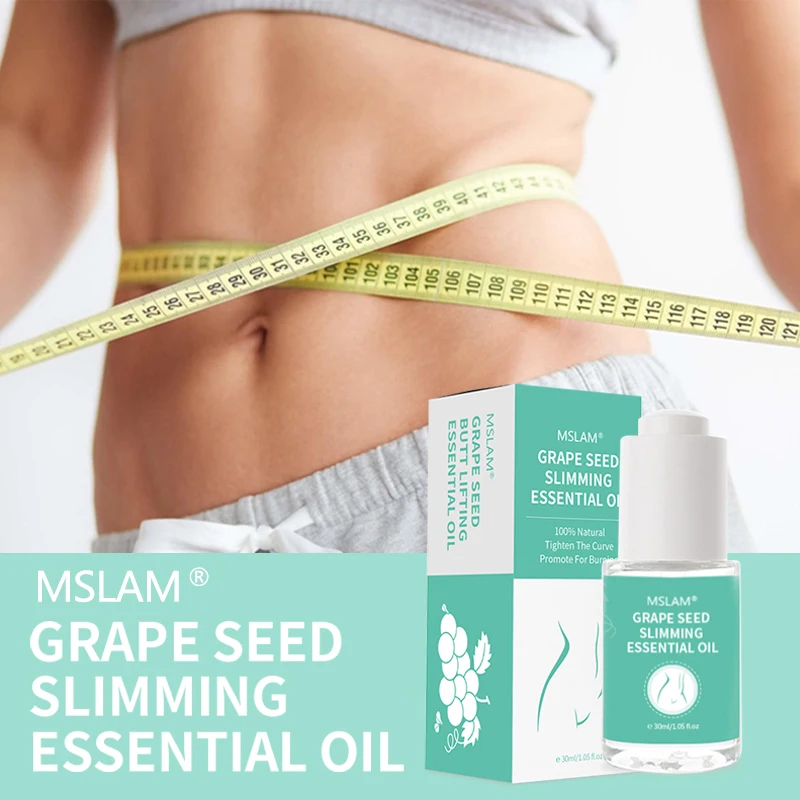 

Cellulite Slimming Oil Lose Weight Slim Down Cream Fast Fat Burning Grape Seed Essence Oil Belly Thigh Effect Slimming Product