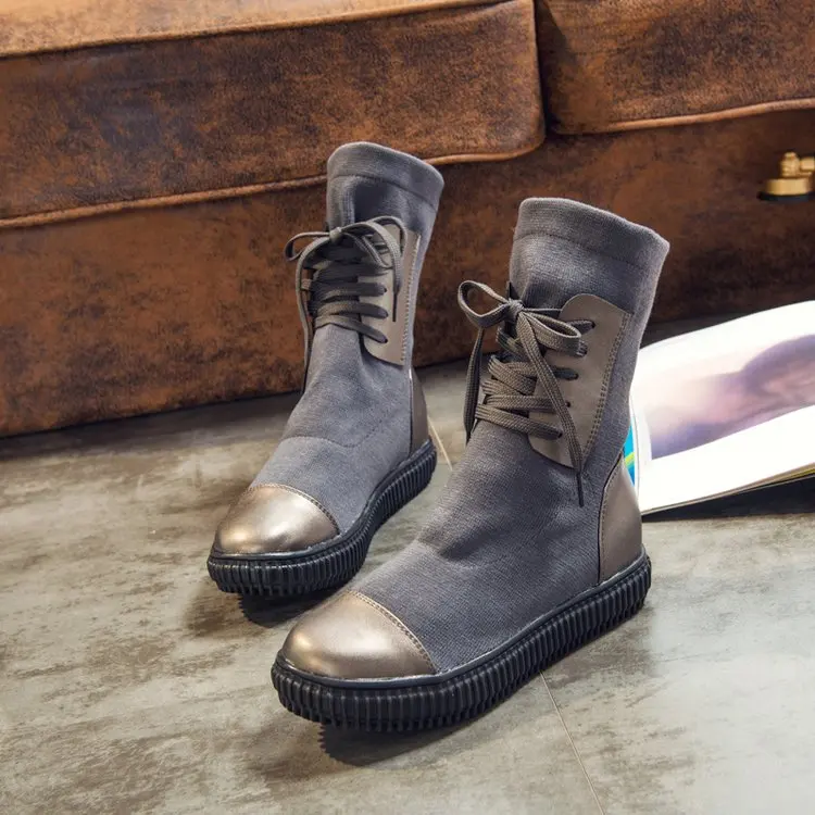 Новинка сезон осень зима женские зимние сапоги до середины икры мотоциклетные