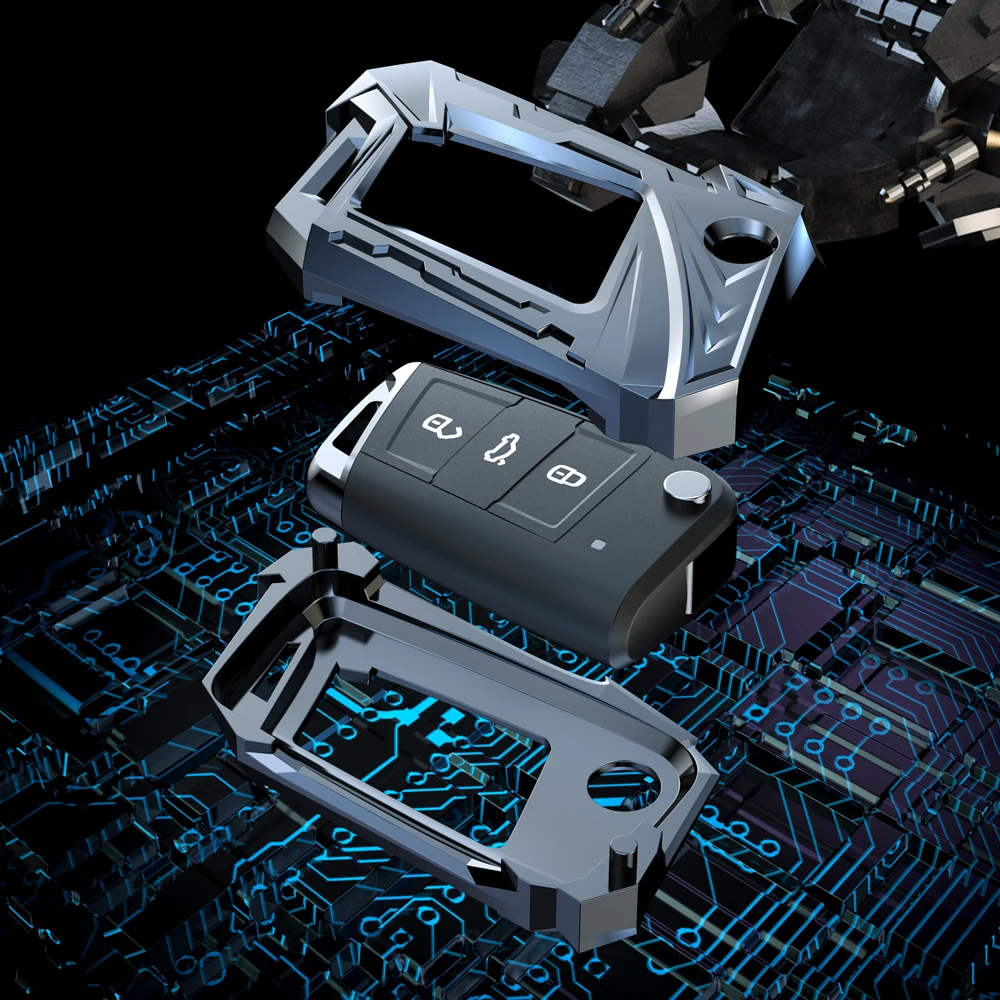 

Car Key Cover Case For VW Polo Golf 7 Tiguan For Skoda Octavia Kodiaq Karoq For SEAT Ateca Leon Ibiza 2016 2017 2018 2019