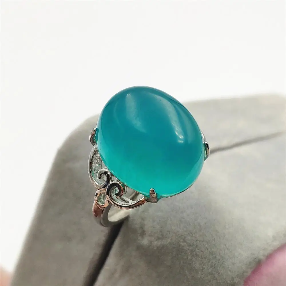 

Регулируемое кольцо из натурального зеленого амазонита 17x14 мм, драгоценный камень, женские и мужские РЕДКИЕ Прозрачные бусины, зеркальное с...