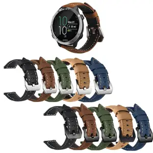Ремешок из натуральной кожи для наручных часов Garmin Forerunner 645 245 Vivoactive 3 Music CAME SQ, 20 мм