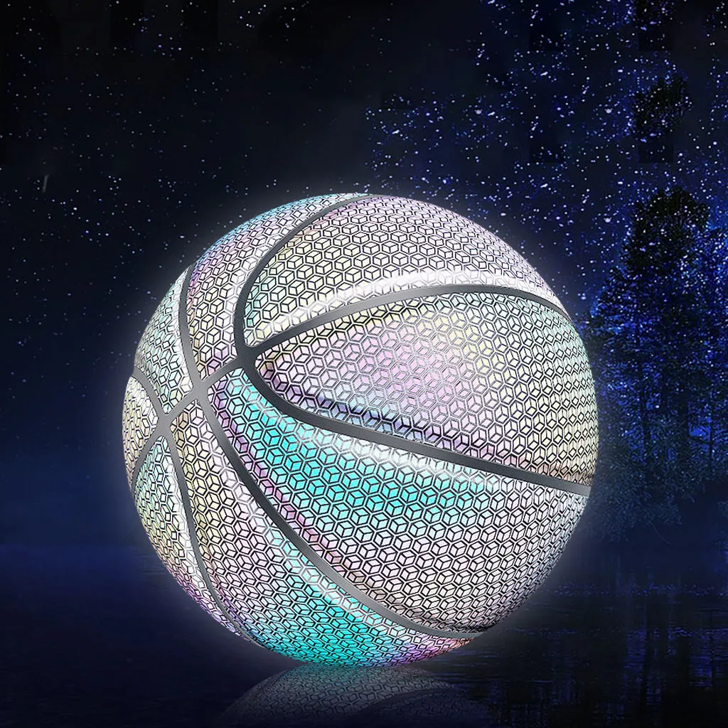 Баскетбольные голографические светящиеся светоотражающие баскетбольные мячи