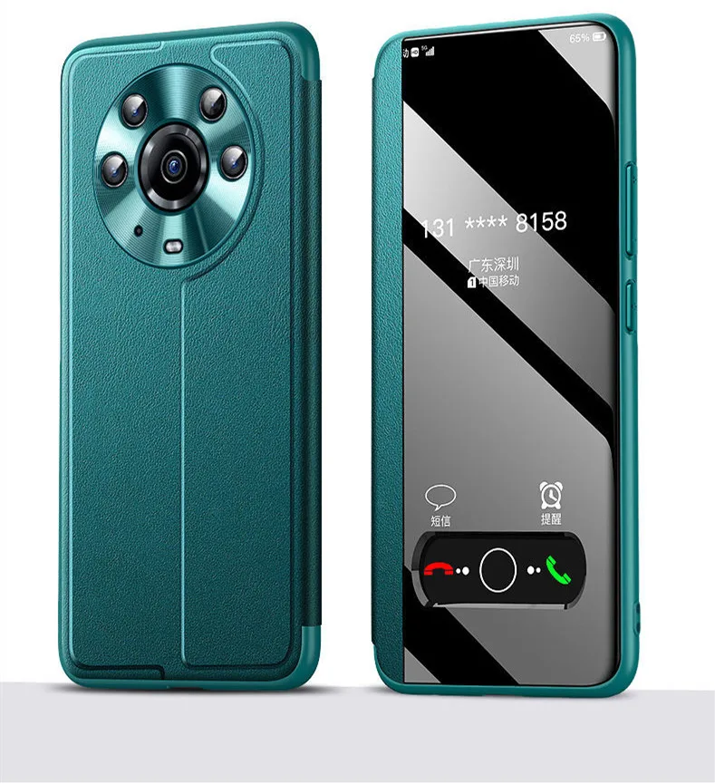 

Флип-чехол для honor magic3, Оригинальный чехол-книжка из искусственной кожи с большим окошком для телефона huawei honor magic3 pro +, чехол, чехлы, оболочка