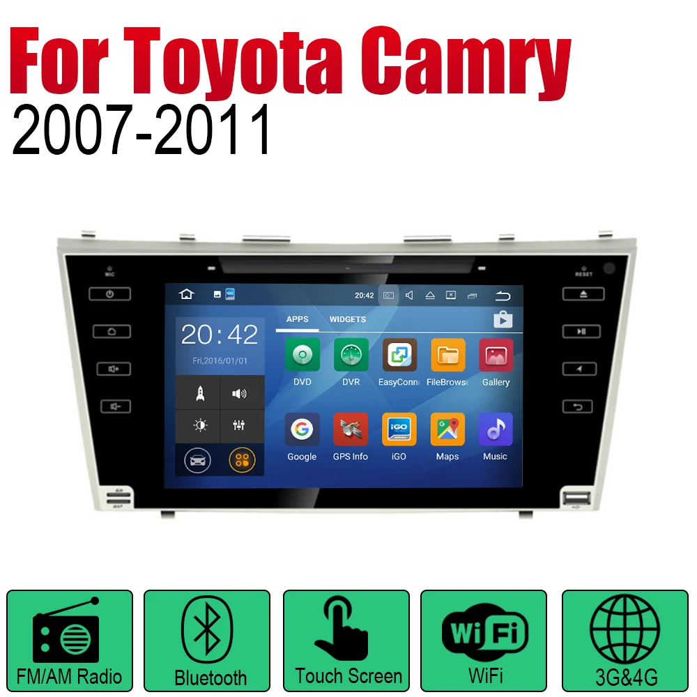 Автомобильный DVD-плеер ZaiXi GPS-навигация для Toyota Camry 2007 ~ 2011 Автомобильная