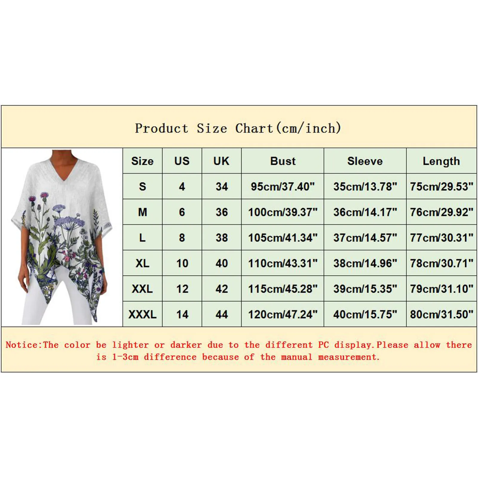 

Women Irregular Loose Blouse 3/4 Sleeve Floral Printing V Neck Blouse Causal Short Sleeve Female Blusas Chemise 2021 R5