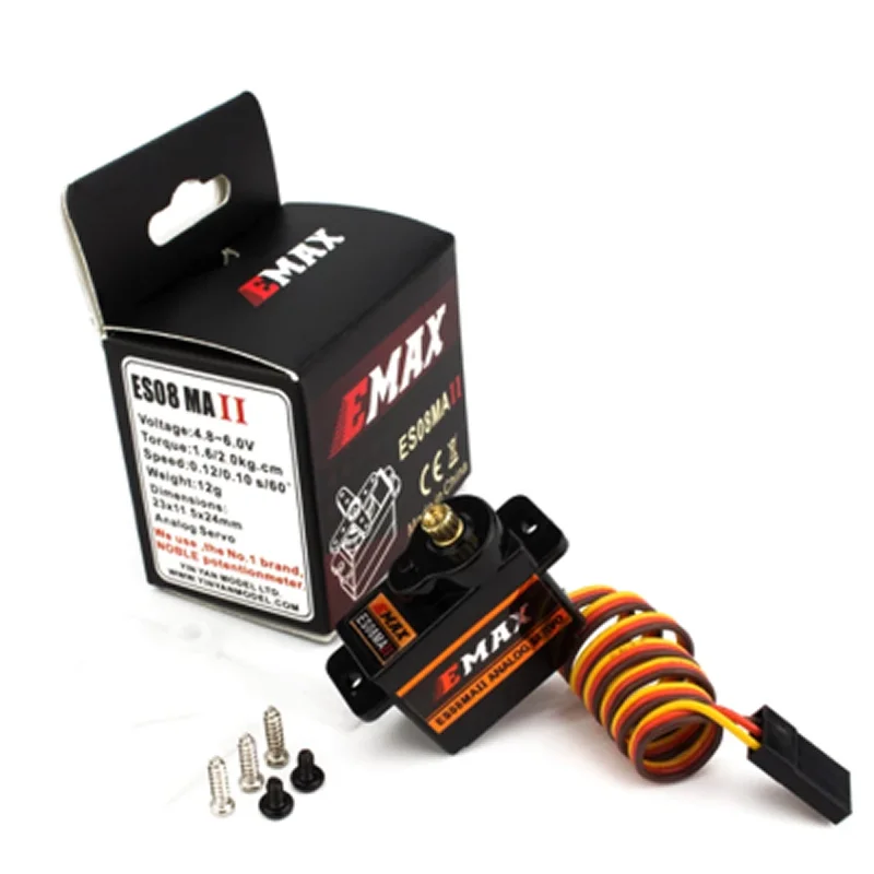 EMAX ES08MAII 12g 4 шт./лот мини металлическая Шестерня Аналоговый сервопривод для Rc