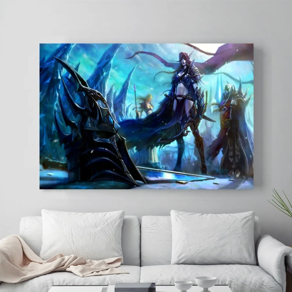 Sylvanas Windrunner Wow видео игра постеры и принты холст картина стены искусства