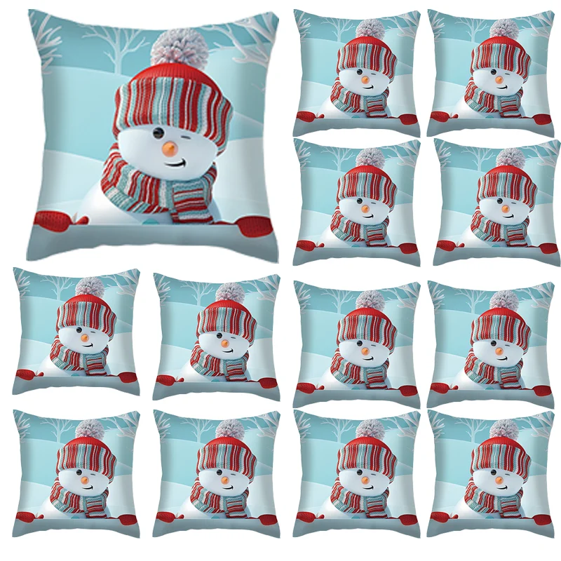 

2022 Merry Christmas Cushion Cover Christmas Decoration Home Christmas Ornaments Christmas Gifts Happy New Year 2022