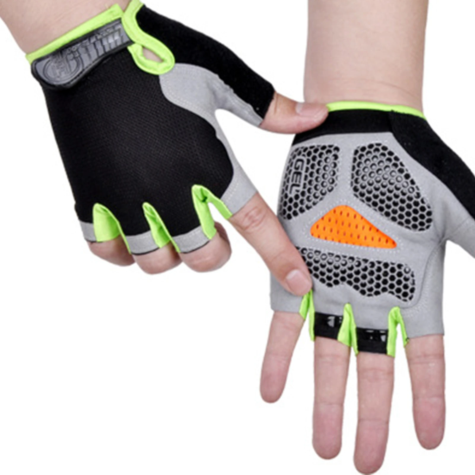 

1 Pair New Half Finger Gloves Sunscreen Non Slip Breathable for Men Women Outdoor Cycling Sports HA