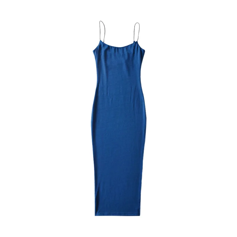 

TVVOVVIN Fashion Trend Solid Color Sleeveless Sexy Split Camisole Dress Women Summer Skinny Party Ladies Dresses 3RG0