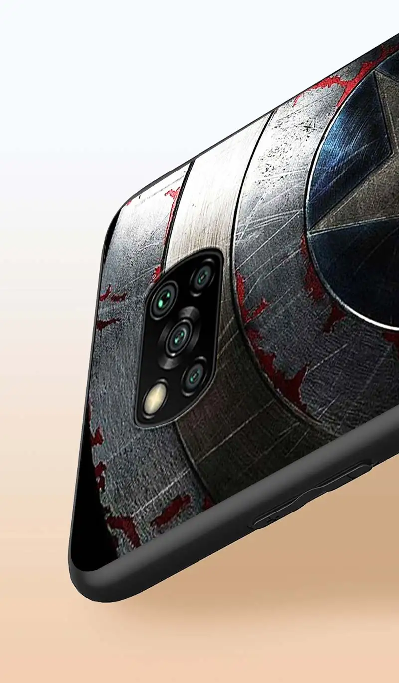 

Avengers Shield Marvel for Xiaomi Poco X3 NFC X2 M3 M2 F2 F3 Pro C3 F1 A2 Lite Mix3 Play Silicone Soft Black Phone Case