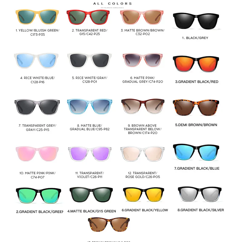 Солнцезащитные очки поляризационные для мужчин и женщин зеркальные спорта