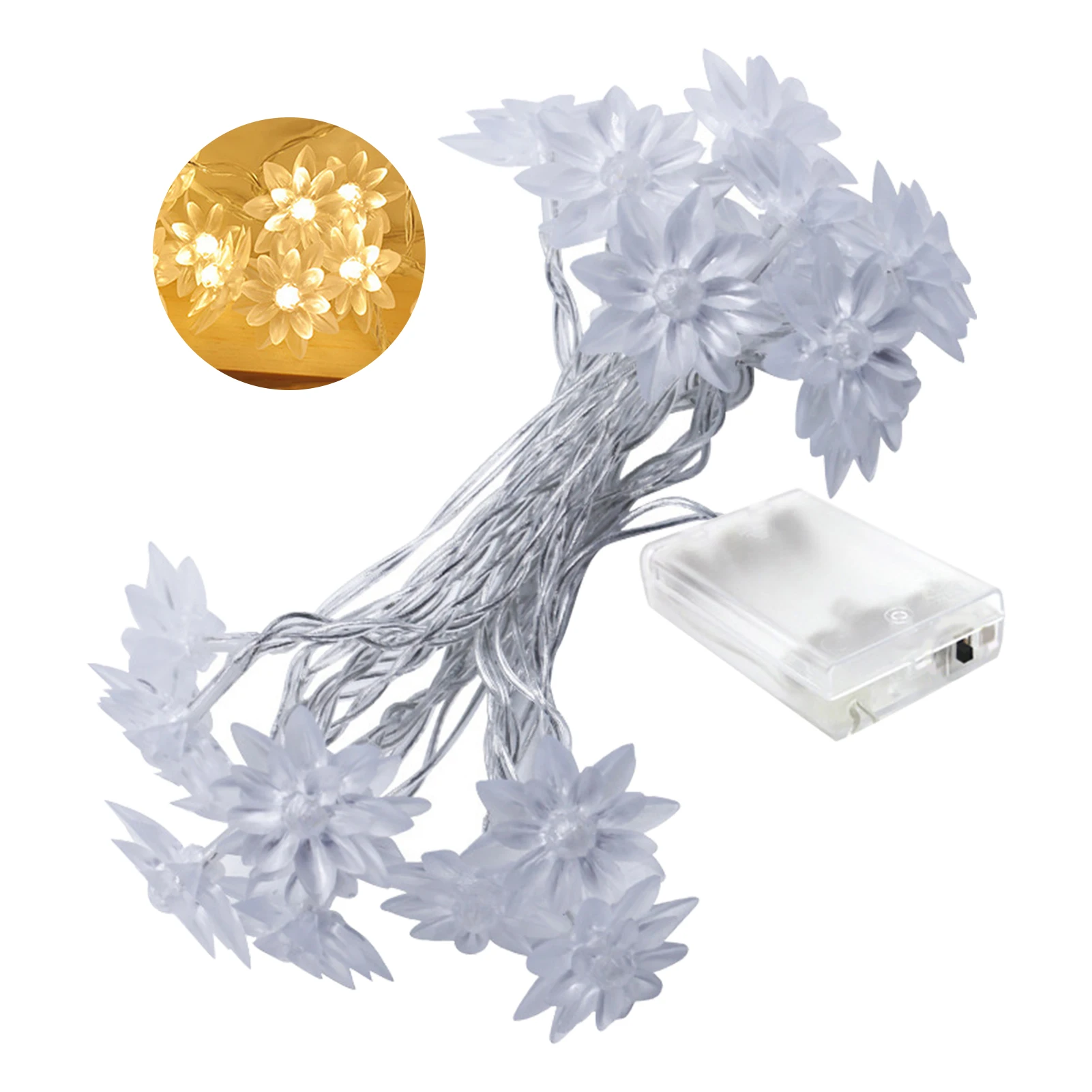 

2.5m Indoor Outdoor Battery Powered Wedding Party Bedroom Flower Waterproof LED String Lights Garden Home Decor High Brightness