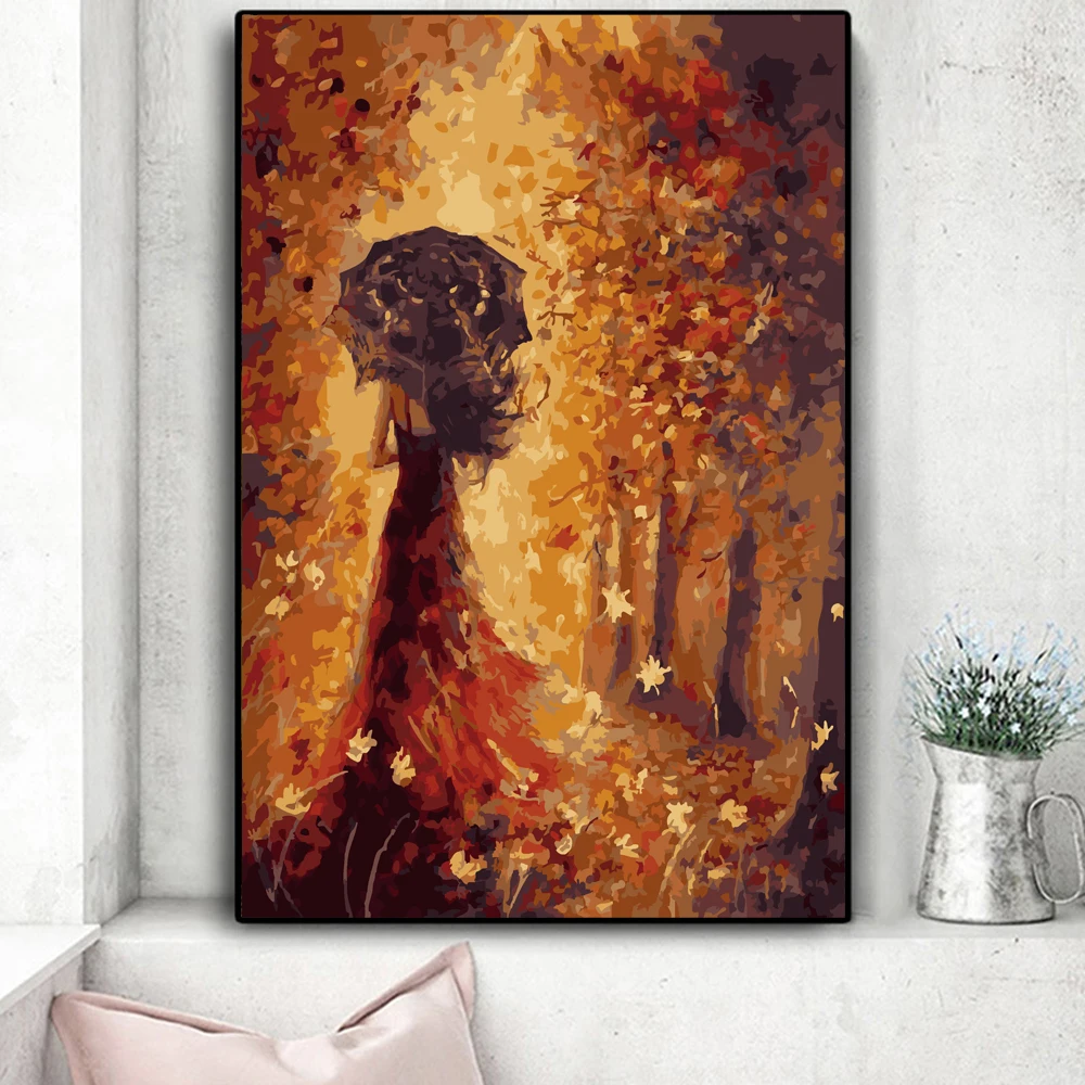 Абстрактный узор в виде кленового листа для масляной живописи скандинавский