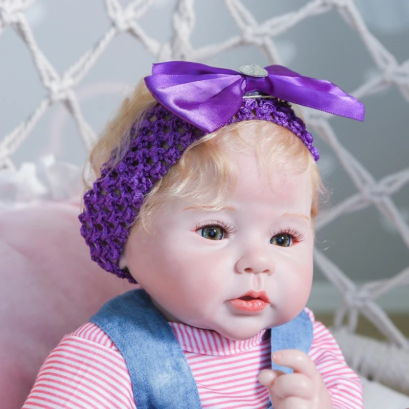 

50cm Realistic Doll Soft Body Vinyl Toddler Babies Lifelike Girl Princess Play Toy Birthday Christmas Gift for Children