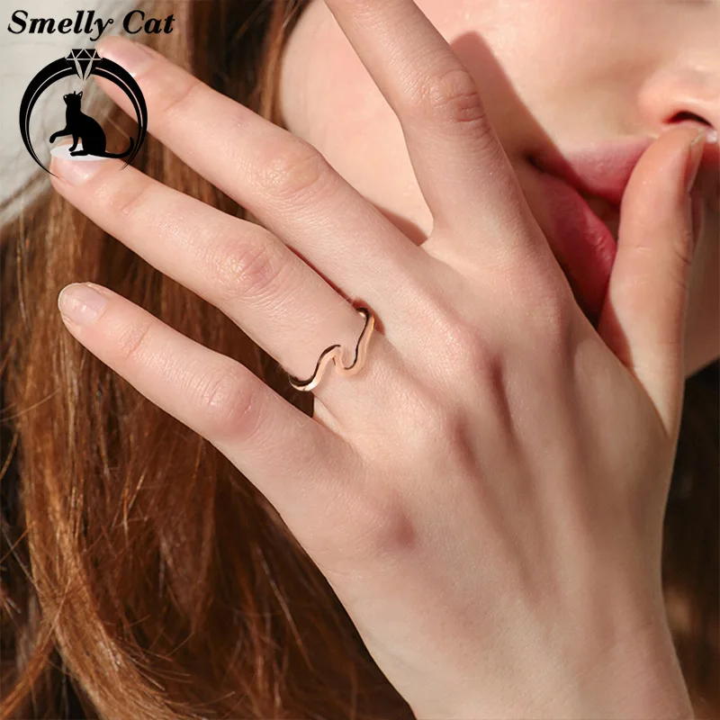 Вонючий кот евро американская мода геометрическое Кольцо Личность простая волна