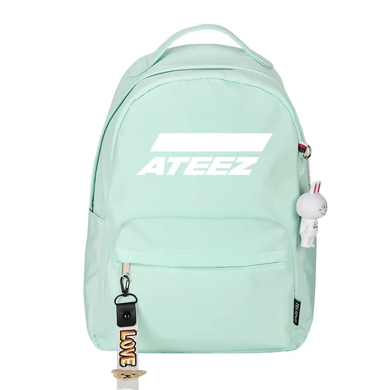 Женский рюкзак с принтом Kpop ATEEZ Холщовая Сумка для студентов колледжа аксессуары