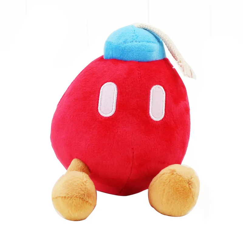 Супер Марио Йоши Гумба застенчивый парень Toadette Diddy Kong бомба Пиранья гриб Nabbit Koopa черепаха гусеница осьминог плюшевые игрушки - Цвет: 13cm red bomb