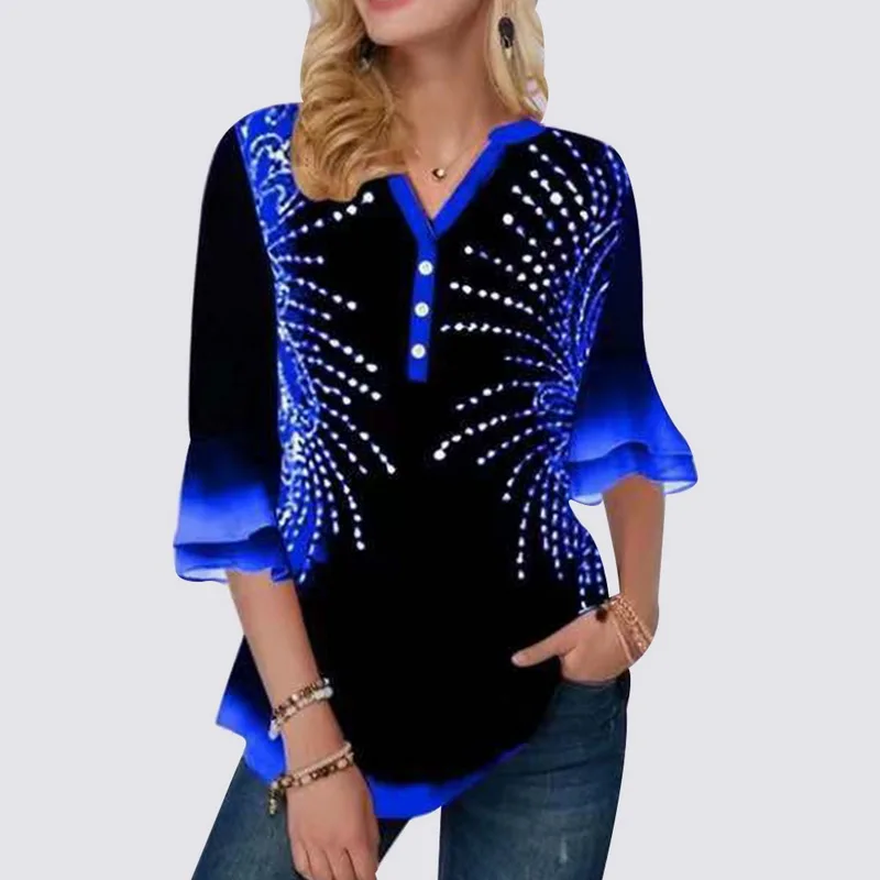 Размера плюс 5xl новая однобортная куртка с принтом позиции синего цвета