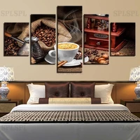 canvas wall art pictures for living room framework 5 pieces coffee artistic painting modular hd prints kitchen poster home decor