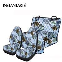 instantarts polynesian tattoo monstera leaf turtles prints vehicle seat covers set washable car back seat cover for pets new