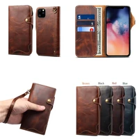 luxury premium flip phone case for iphone 11 pro max x xs with card pocket genuine leather kickstand protective cover for 8plus