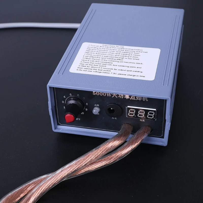 

5000W portable rechargeable 18650 Spot welder machine with foot switch