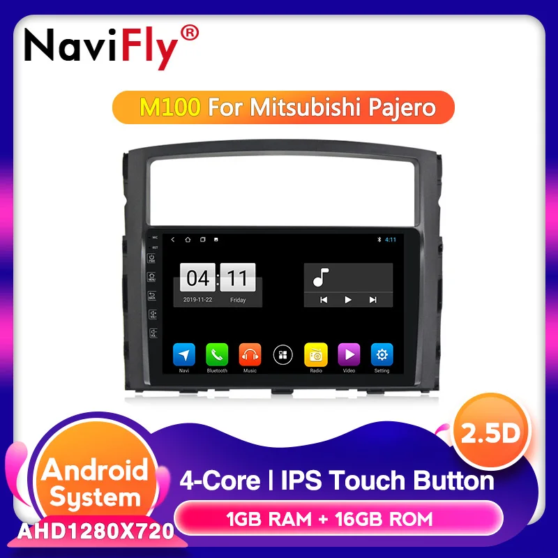 Мультимедийный плеер для Mitsubishi Pajero 2006-2014 4G Wi-Fi Восьмиядерный Android 10 0 2din DVD