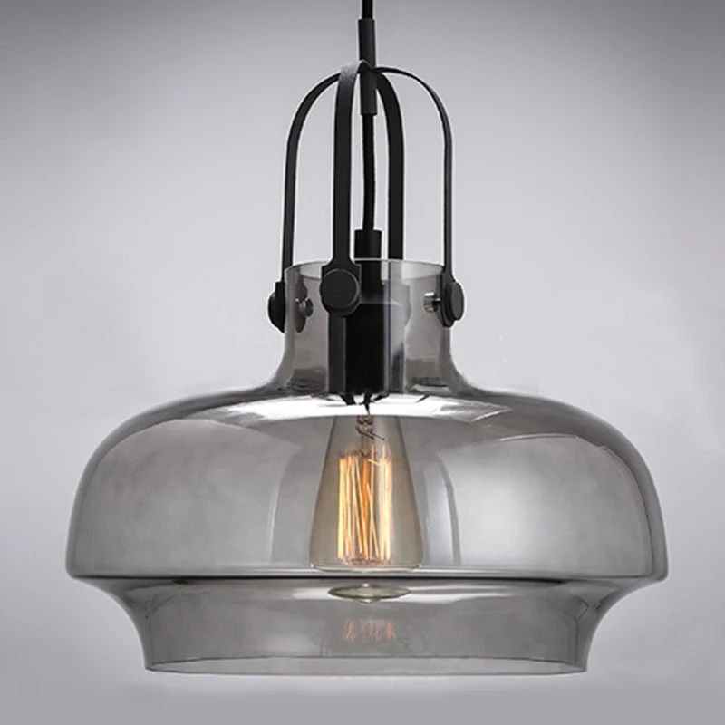 Современная Минималистичная стеклянная Подвесная лампа в стиле индастриал E27 220
