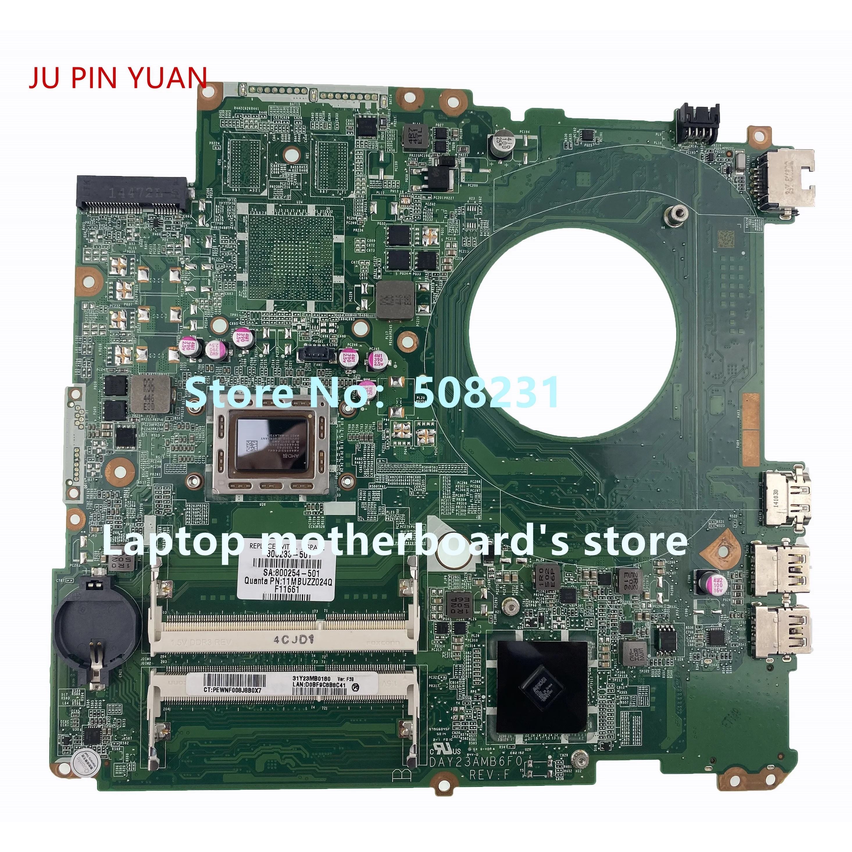 

800233-501 800233-001 для ноутбука HP PAVILION 17-F Series, компьютер с фотографией amb6f0, материнская плата ноутбука, полностью протестирована