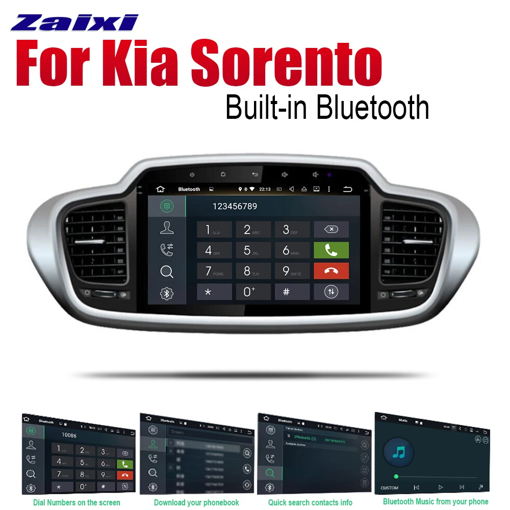 Автомагнитола ZaiXi Android 2 Din для Kia Sorento 2015 ~ 2019 автомобильный мультимедийный плеер GPS